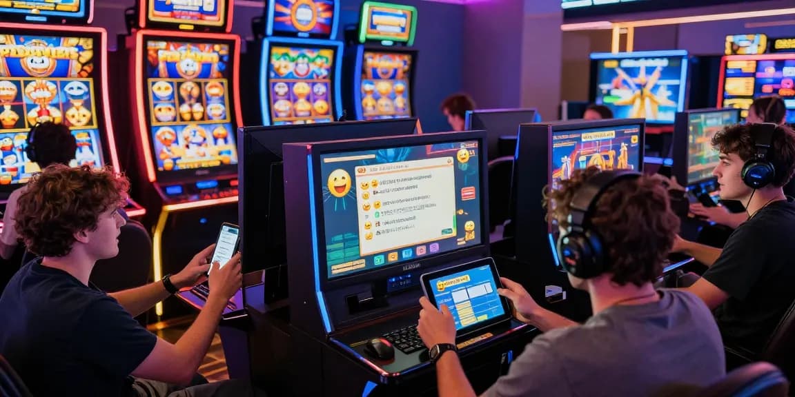 Aktivitas pemain di platform judi online Fujiwin88 dengan berbagai slot game dan interaksi digital yang seru.