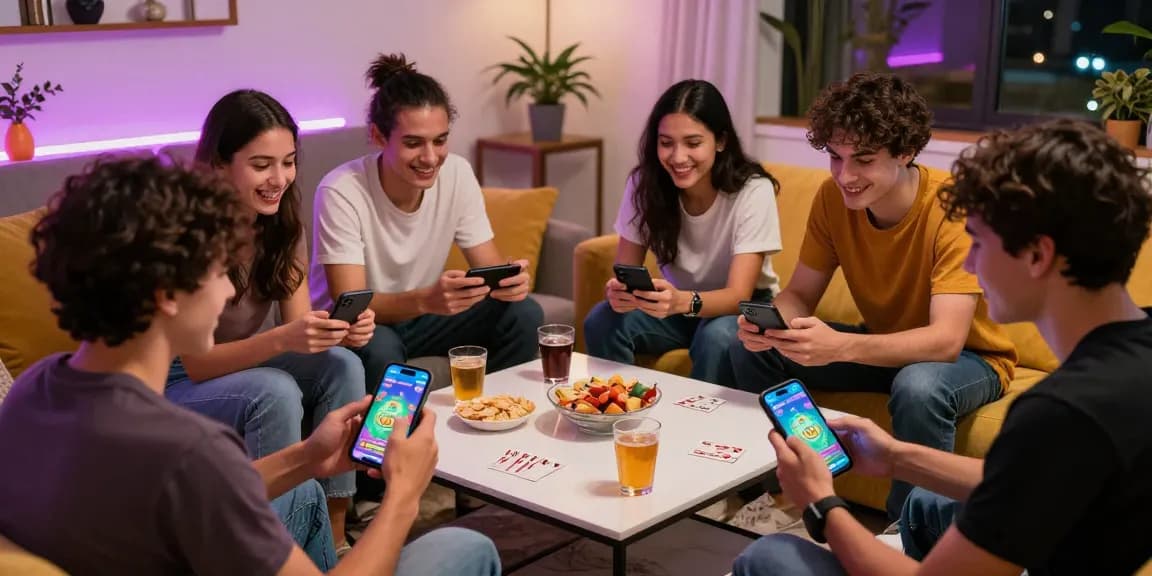 Play online Teen Patti Gold with friends in a lively indoor setting.