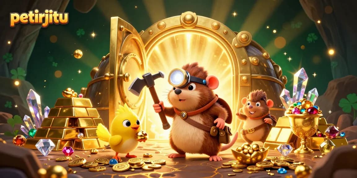 Petirjitu menawarkan pengalaman gaming yang luar biasa dengan penambang harta karun menghadapi harta berkilau.