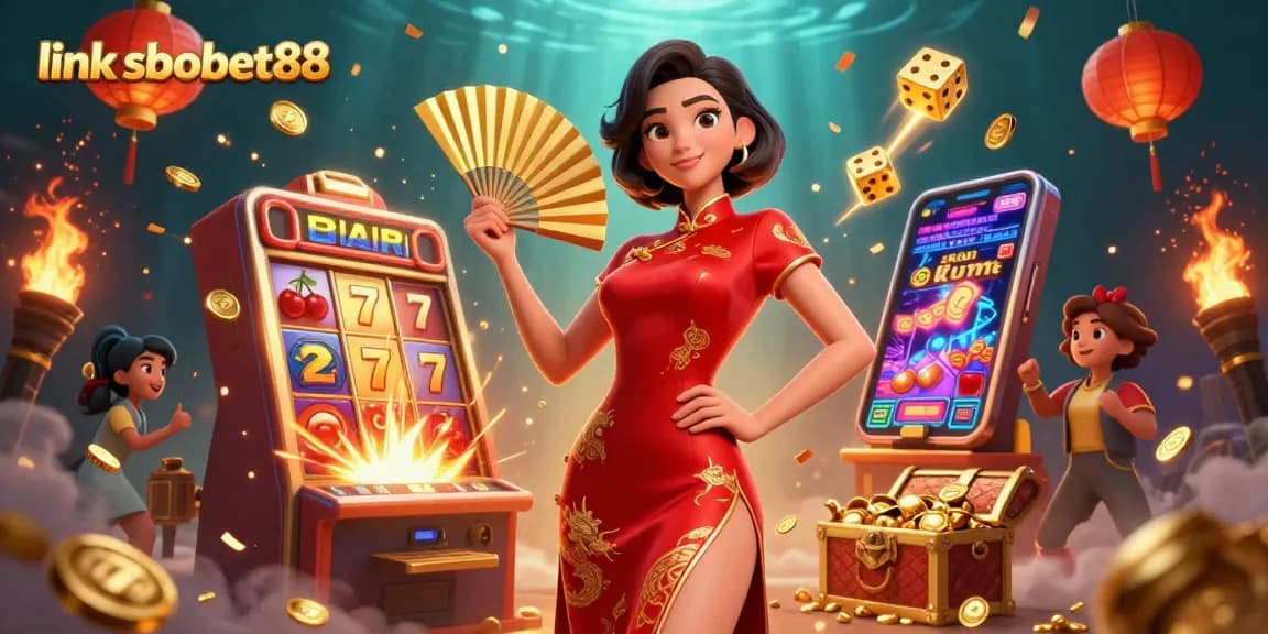 Link sbobet88 showcases thrilling sports betting with vibrant casino elements, engaging players in online gaming.