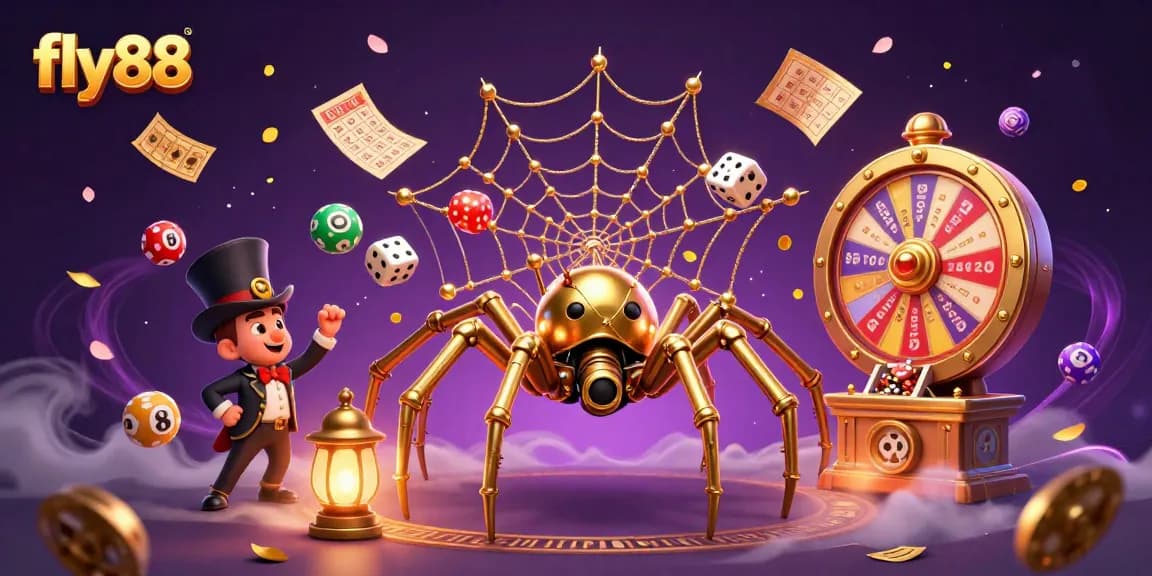 Engage with fly88's thrilling spider web of games and vibrant lottery excitement.