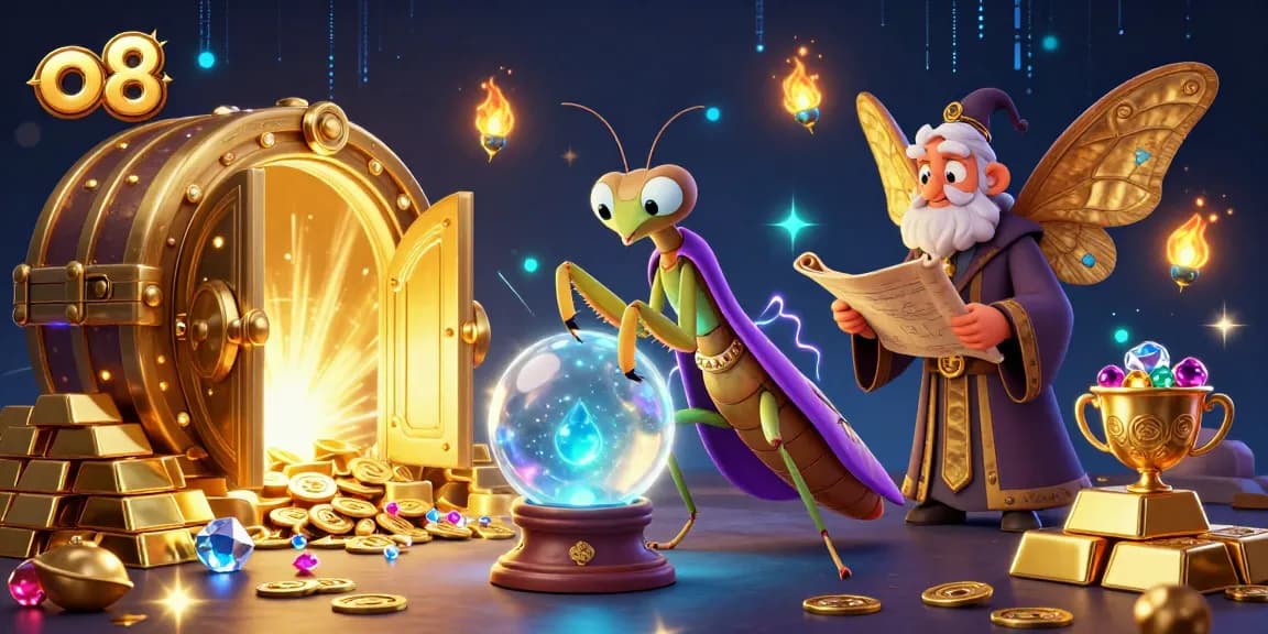 o8 casino experience with a fortune teller and librarian amidst treasure and oracles