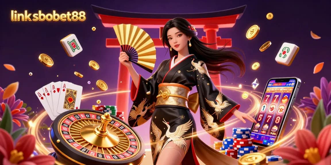 Engage with the thrills of link sbobet88 through a dynamic 3D casino scene featuring elegant characters and rich gaming elements.