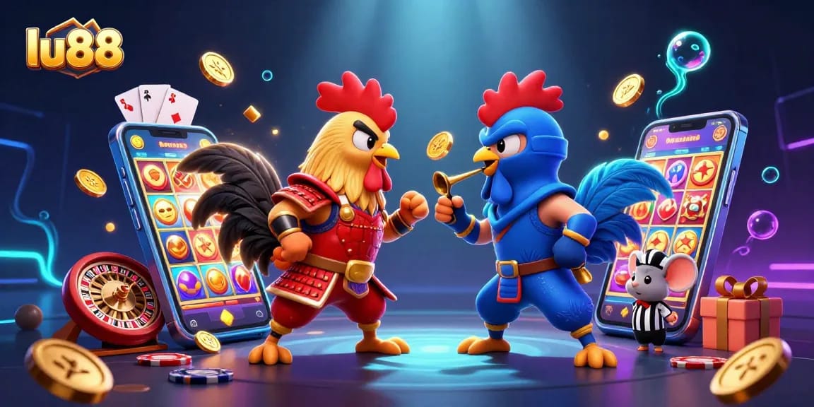 Experience thrilling cockfighting at lu88 with 3D roosters, colorful slots, and more!