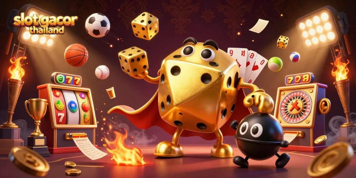 Experience thrilling wins on slot gacor thailand as 3D golden characters celebrate jackpot excitement!
