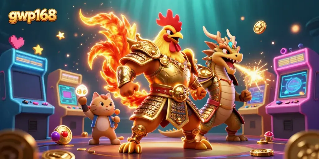 Meriahkan kemenangan dengan gwp168, berikan semangat dalam pertarungan ayam dan naga berarmor dalam arena kasino.