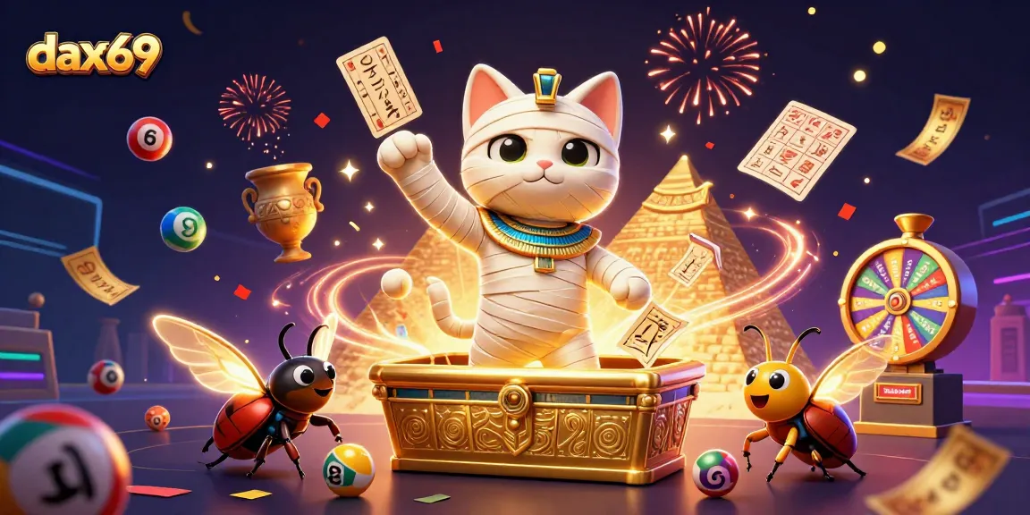 Menggandakan kesenangan bermain di dax69 dengan karakter kucing mummy Mesir yang dramatis dan elemen kasino yang meriah.