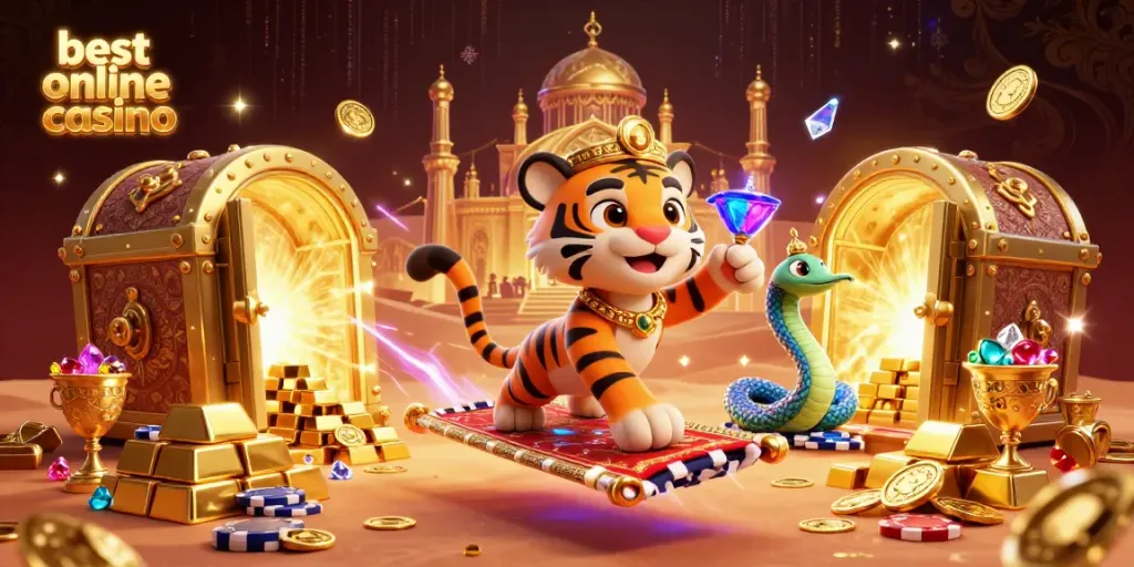 Experience the best online casino Australia with vibrant 3D scenes featuring exciting gaming elements.