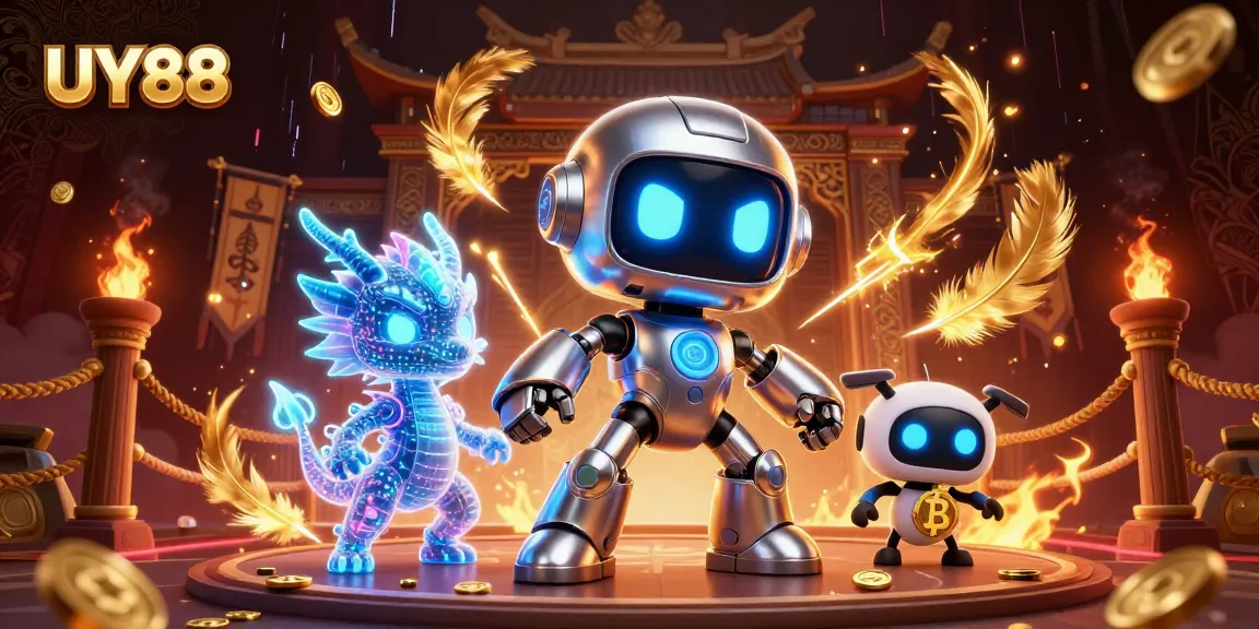 Betting big on UY88: Dive into this vibrant 3D casino scene filled with games and excitement.