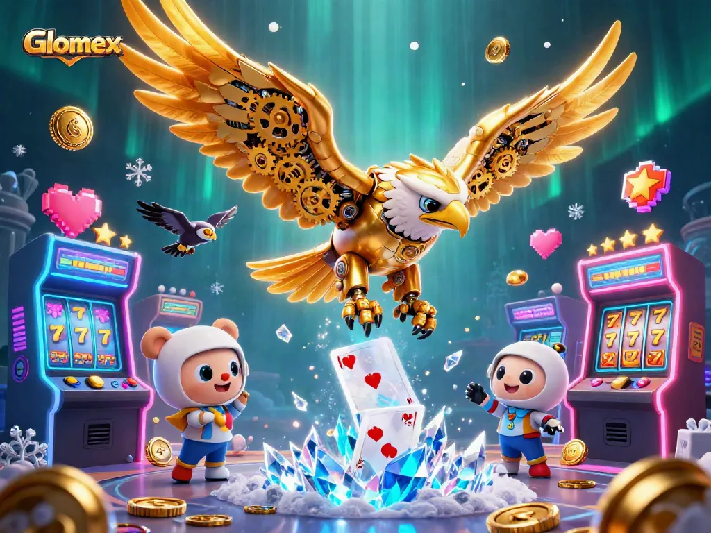 Engage with Glomex's vibrant and dynamic casino gaming experience featuring rich, colorful elements.