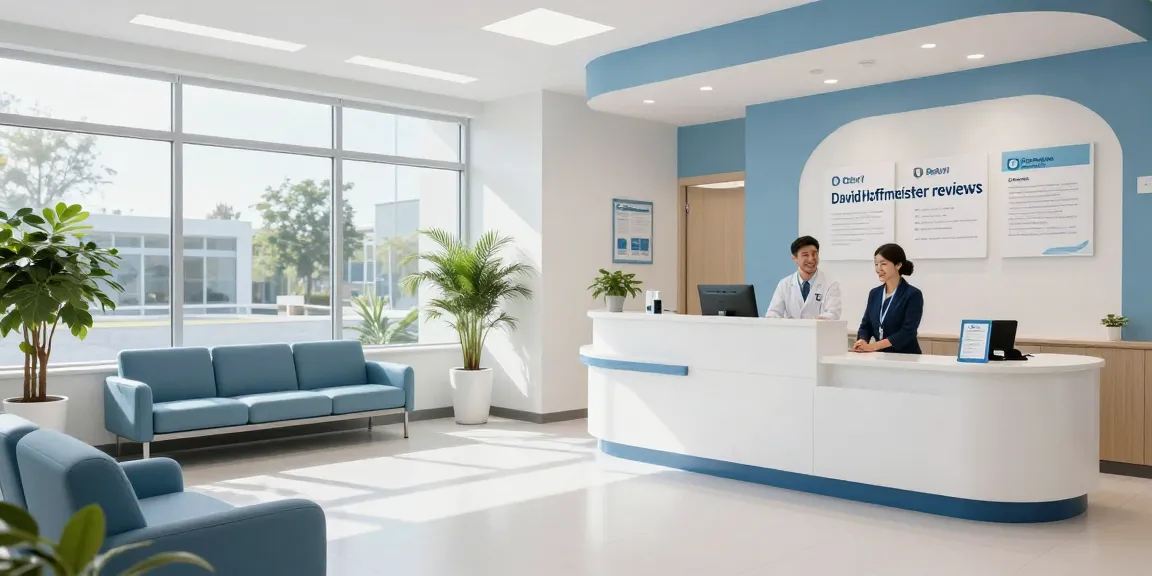 David Hoffmeister reviews in a modern healthcare clinic, showcasing patient care excellence.