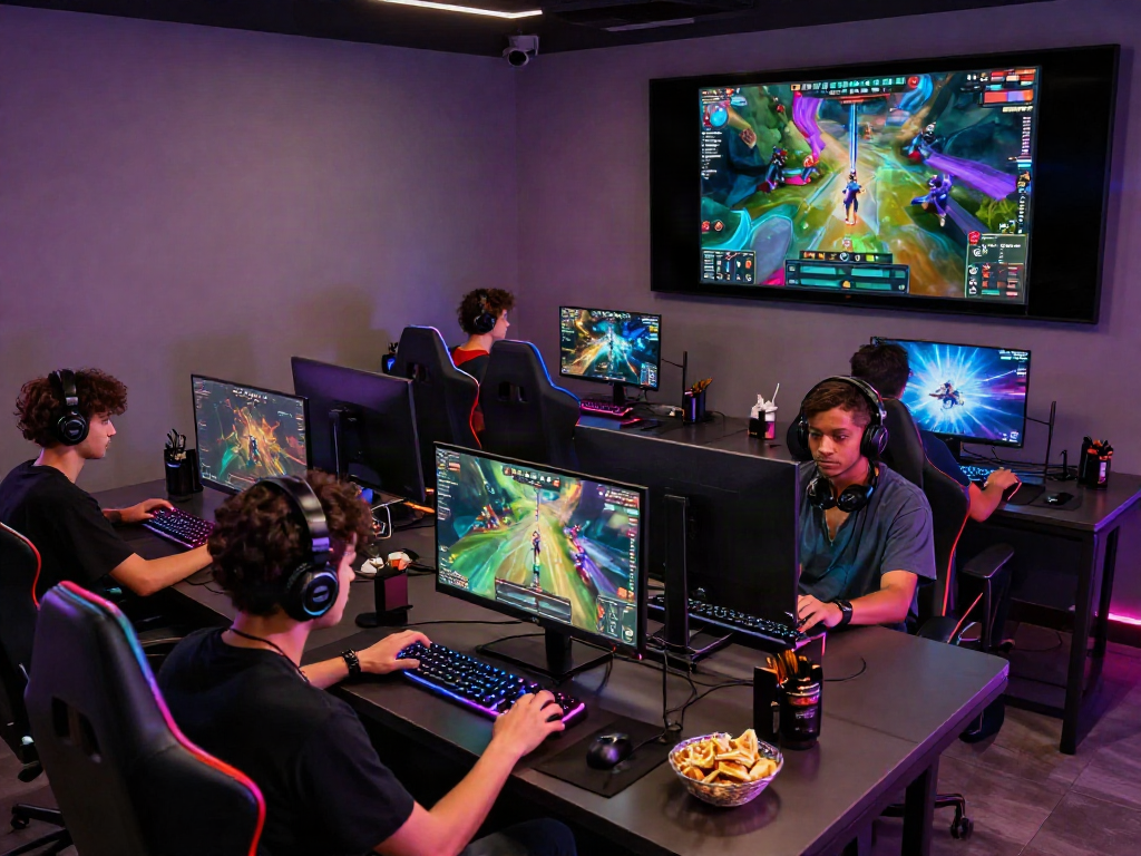 Engaging gaming environment featuring Bro138 gamers immersed in high-performance online play.