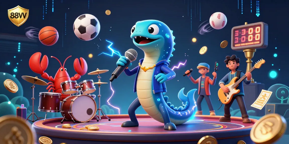 Experience 88VV in an underwater casino where vibrant characters bring gambling to life.