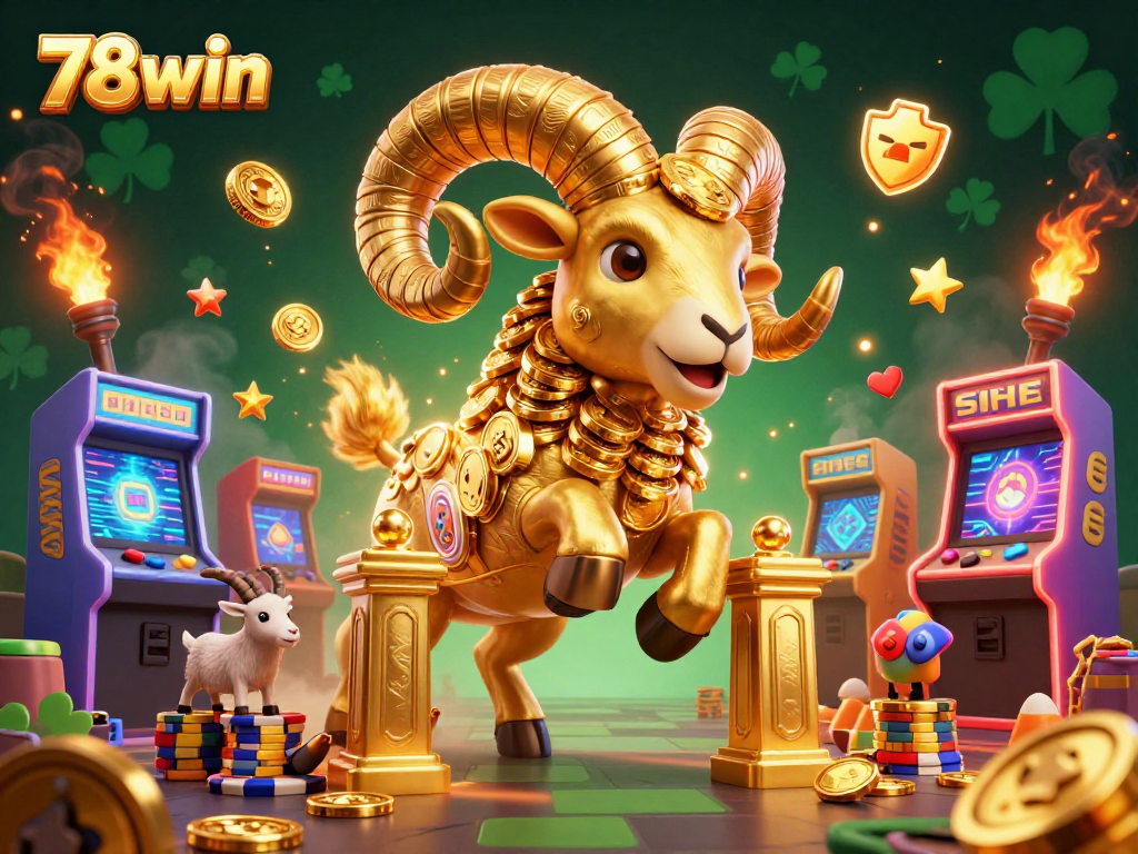 Bet big with 78win's exciting casino gaming scene featuring vibrant characters and elements.
