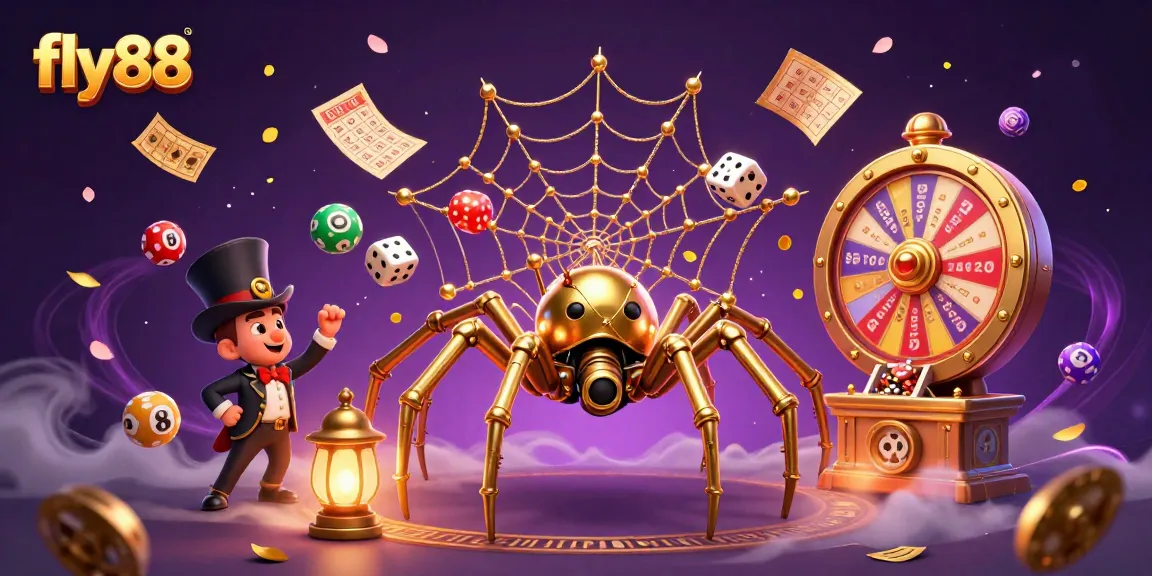 Engage with fly88's thrilling spider web of games and vibrant lottery excitement.
