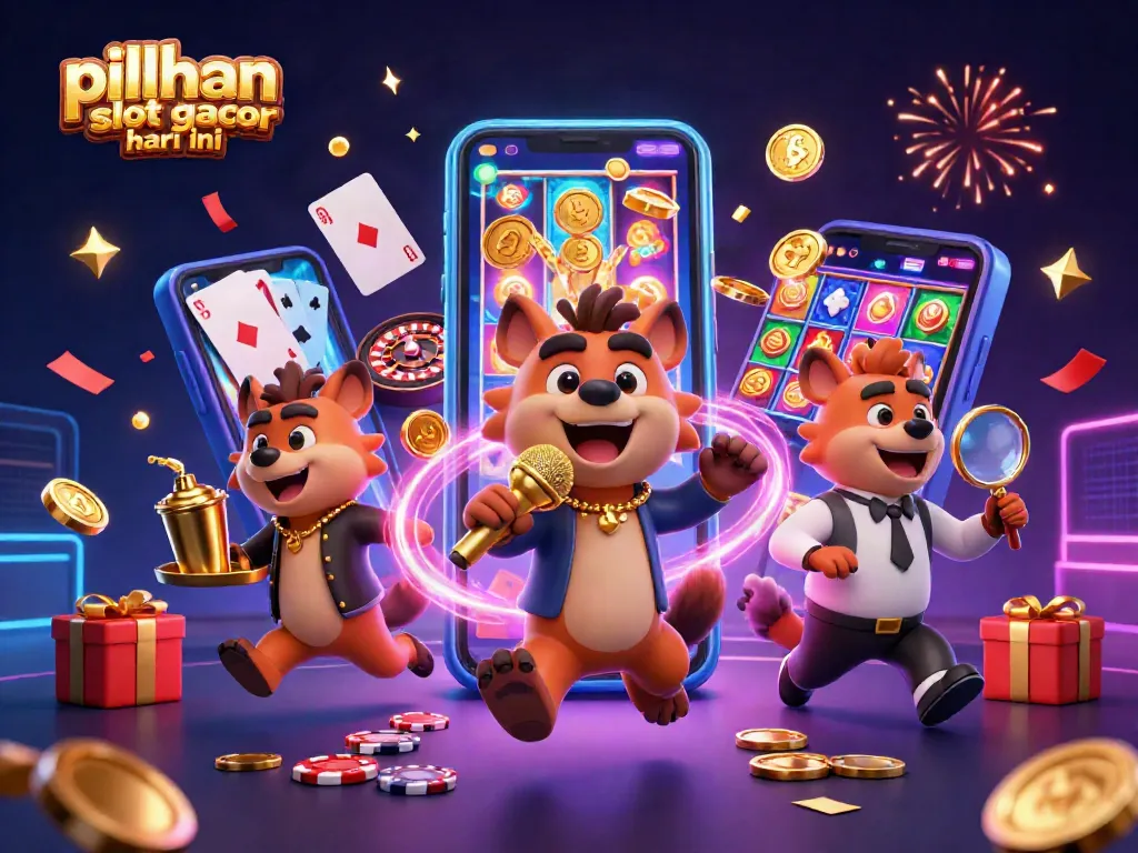 Memainkan pilihan slot gacor hari ini dengan hyena lucu di kasino digital bertema komedi.