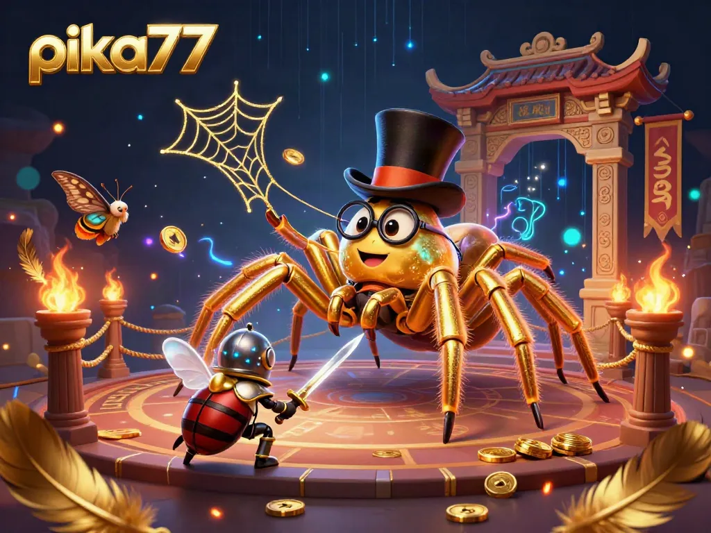 Experience captivating gameplay at pika77 with a vibrant 3D casino scene filled with rich details and dynamic action.