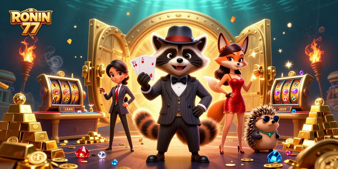 Play and win with RONIN 77 as raccoon dealer and enchanting companions brighten the casino.