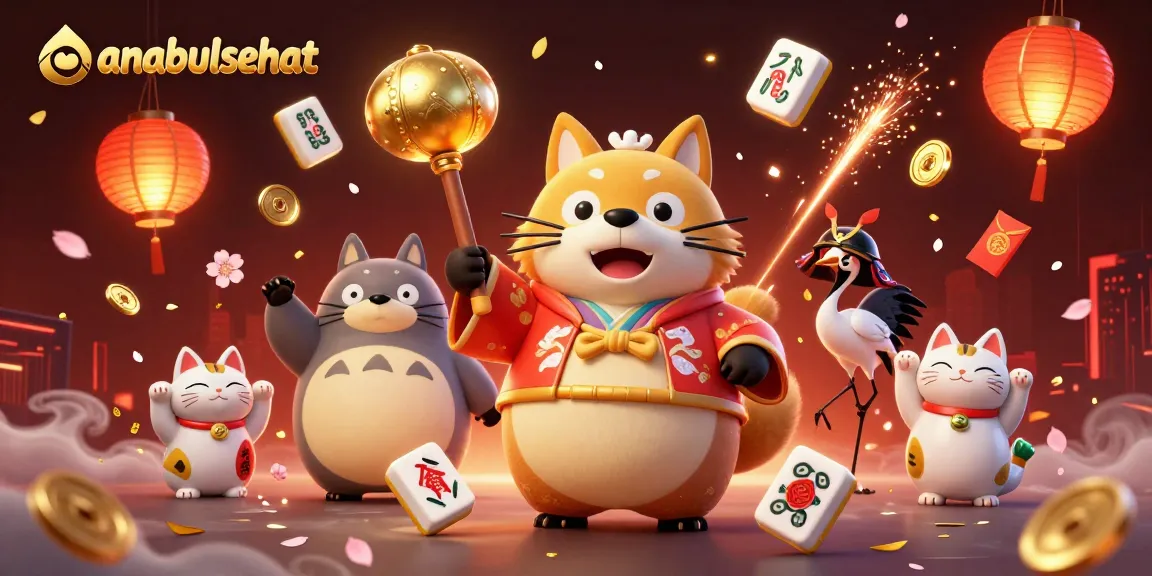 Anabulsehat menyediakan pengalaman menarik bermain sambil melihat kucing dan tanuki beruntung.