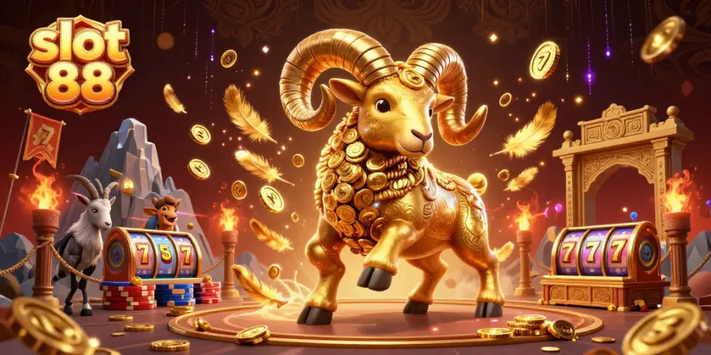 Engage with slot 88's thrilling action featuring golden ram and jackpot elements.
