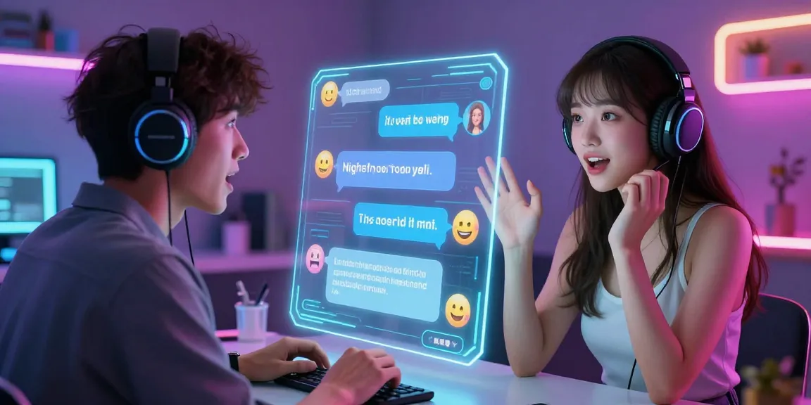 User interacting with a personalized NSFW AI character in a vibrant virtual chatting experience showcasing engaging avatars and neon aesthetics.