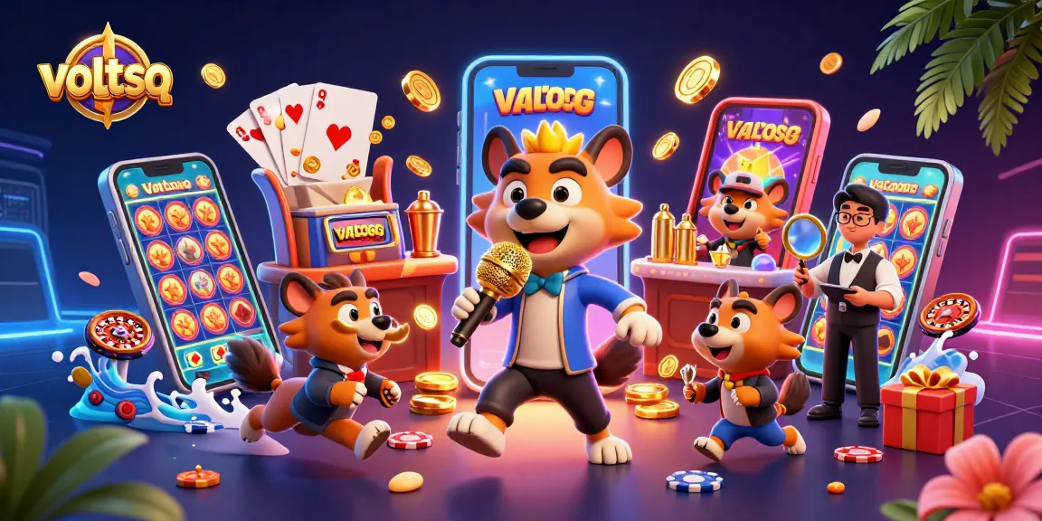 Experience exciting gameplay at voltsouq with vibrant 3D casino characters in a dynamic scene.