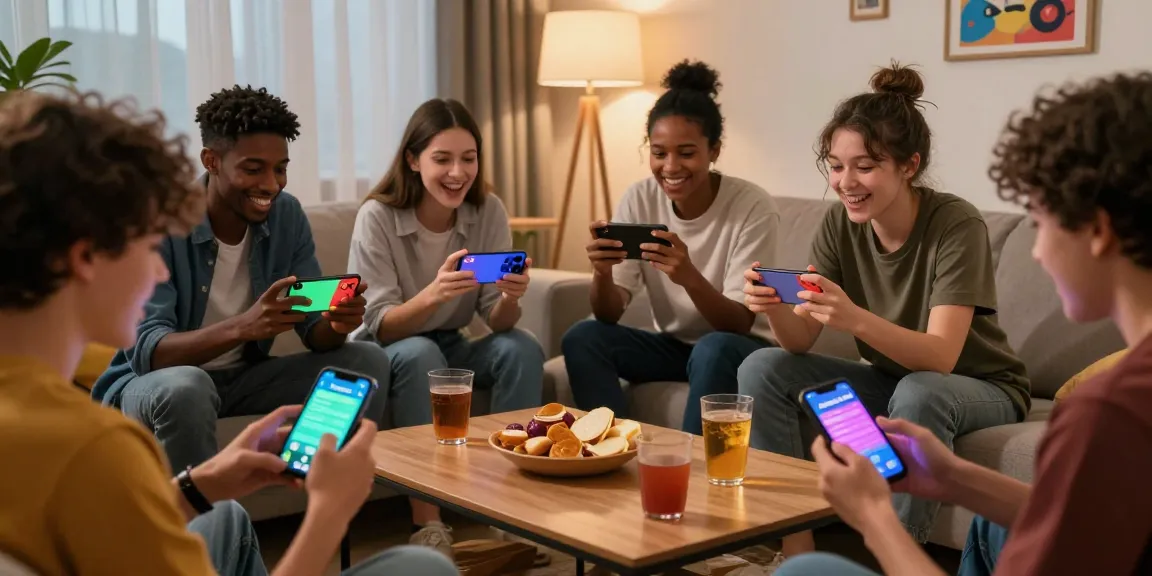 Tiranga Game mobile gaming scene with friends celebrating wins together.